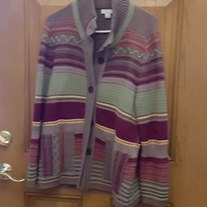 Christopher Banks Multi colored cardigan sweater